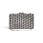 Bolsa Festa Clutch Pedraria Strass Prata