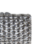 Bolsa Festa Clutch Pedraria Strass Prata