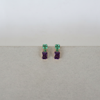 Brinco Roxo e Verde
