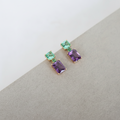 Brinco Roxo e Verde