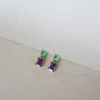 Brinco Roxo e Verde