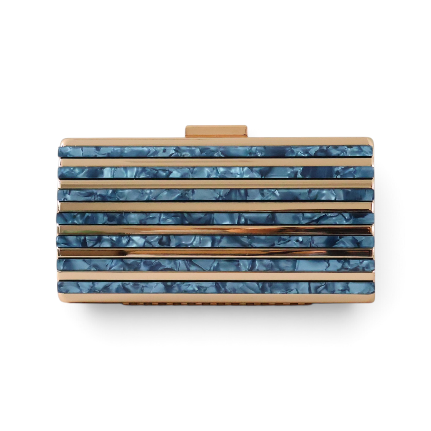 Bolsa Clutch Festa Metal Acrílico Azul