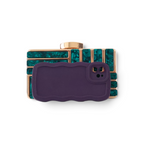 Bolsa Clutch Festa Metal Acrílico Verde