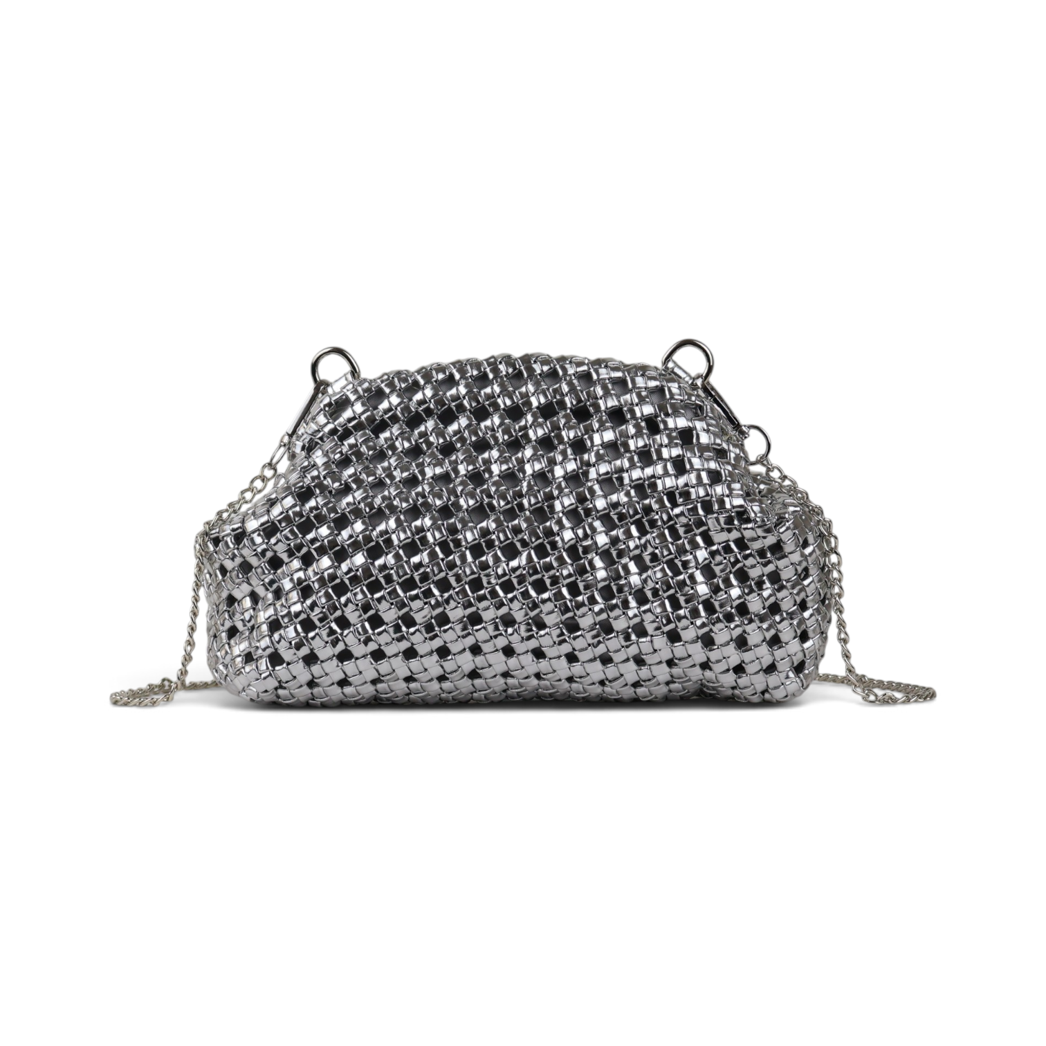 Bolsa de Festa Pouch Tressê Prata