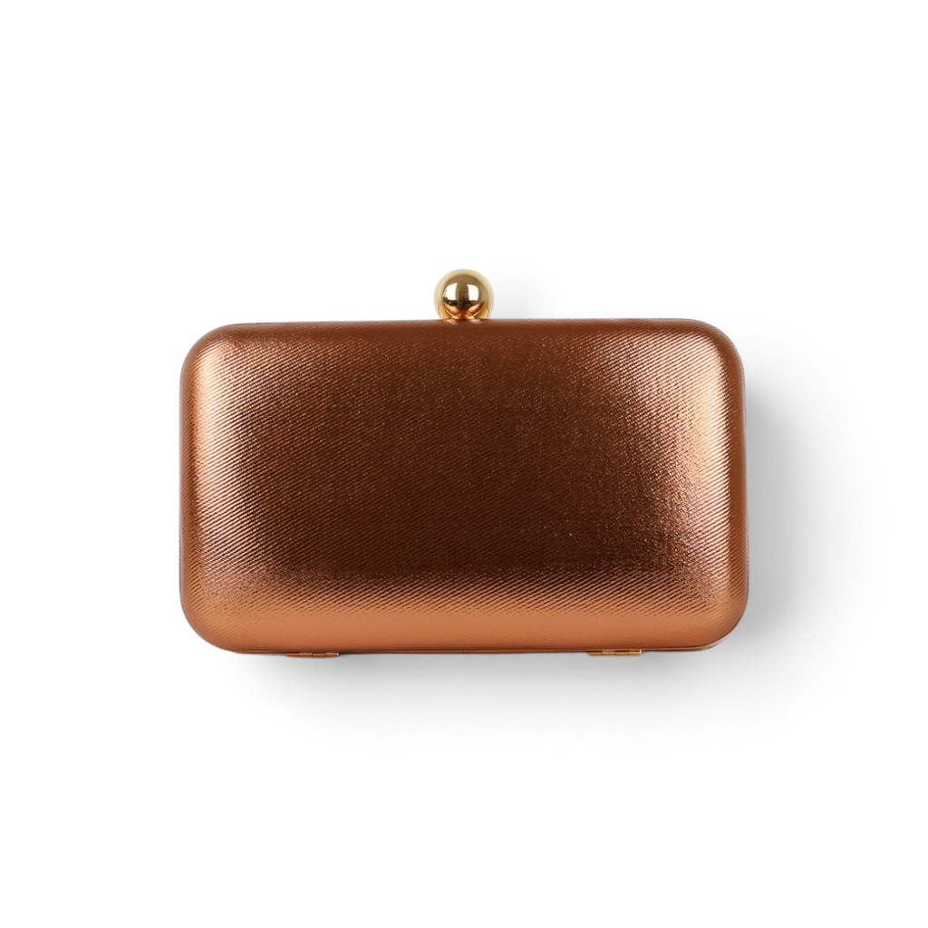 Bolsa de Festa Clutch Bronze Ocre