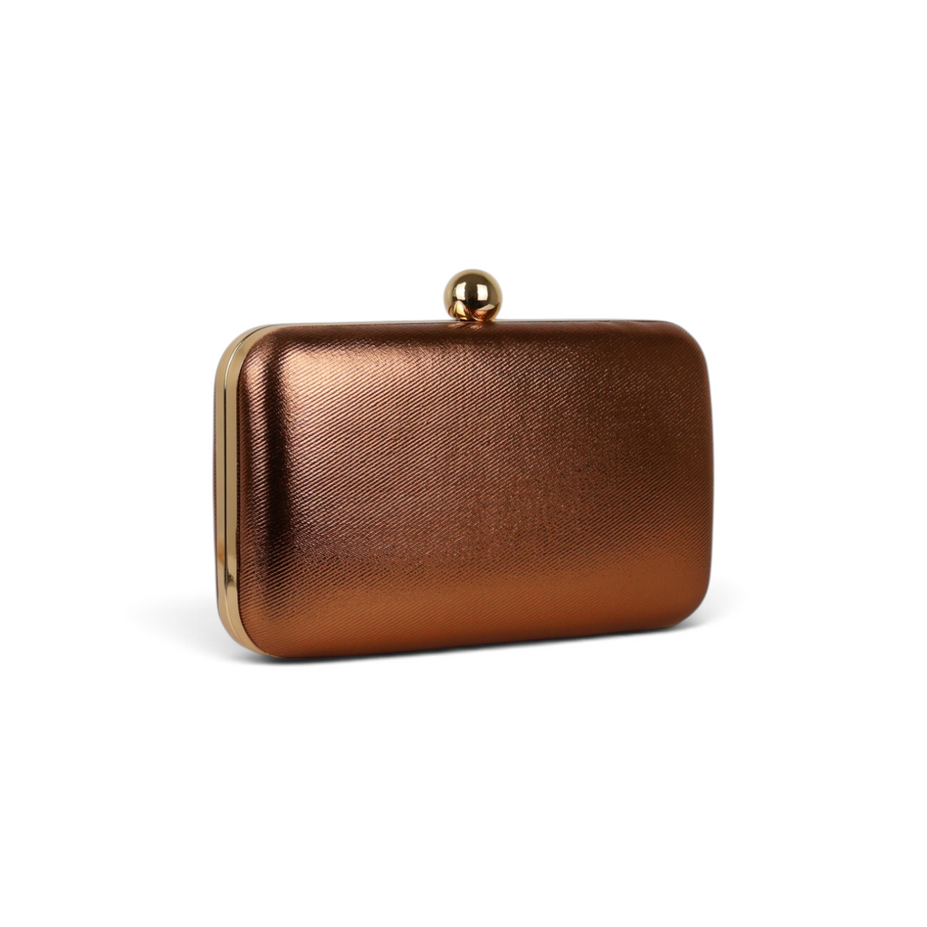 Bolsa de Festa Clutch Bronze Ocre