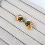 Brinco Champagne e Verde