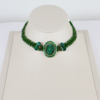 Kit Colar Bracelete e Brinco Verde