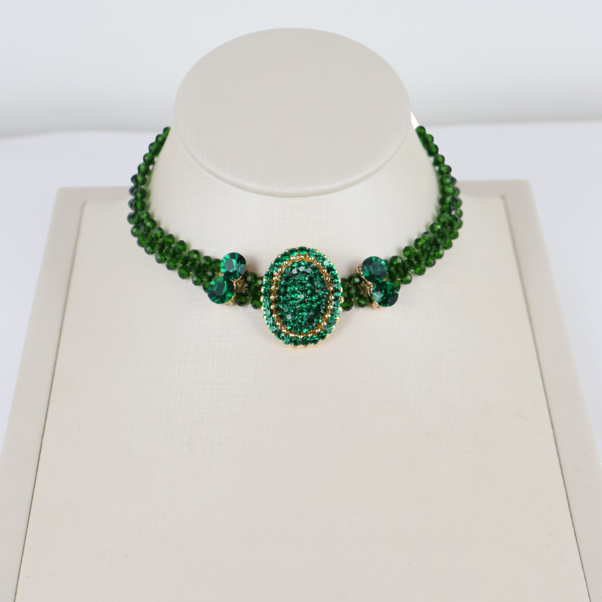 Kit Colar Bracelete e Brinco Verde