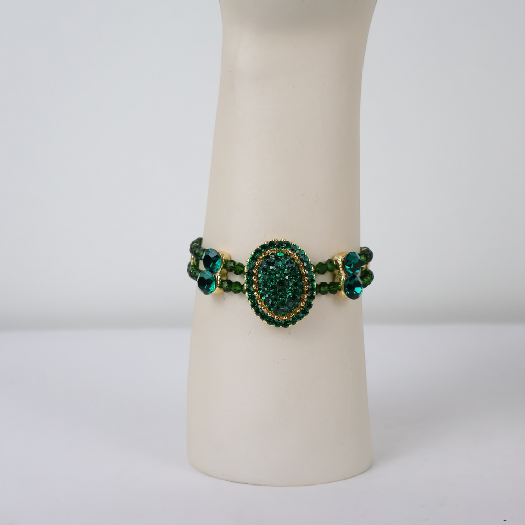 Kit Colar Bracelete e Brinco Verde