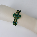 Kit Colar Bracelete e Brinco Verde