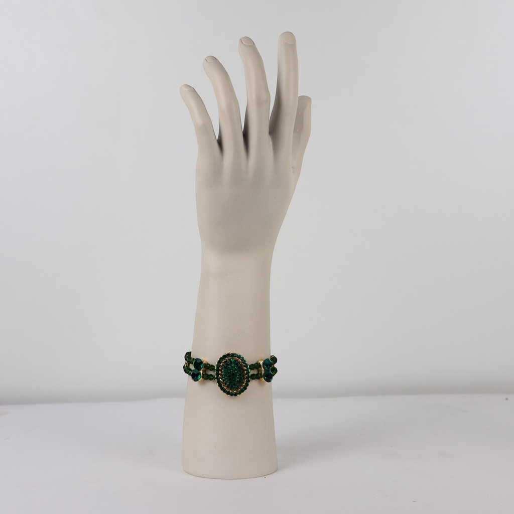 Kit Colar Bracelete e Brinco Verde