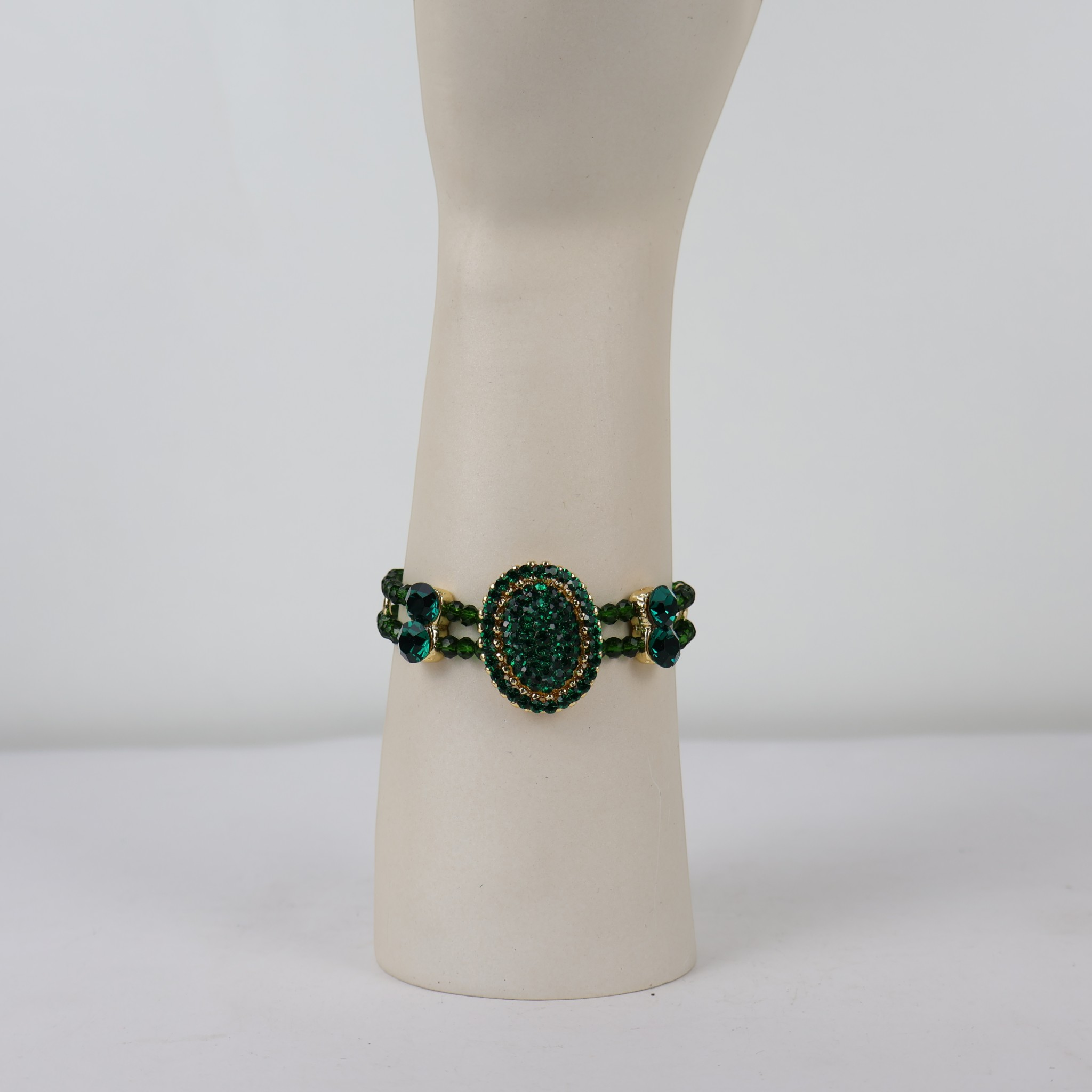 Kit Colar Bracelete e Brinco Verde