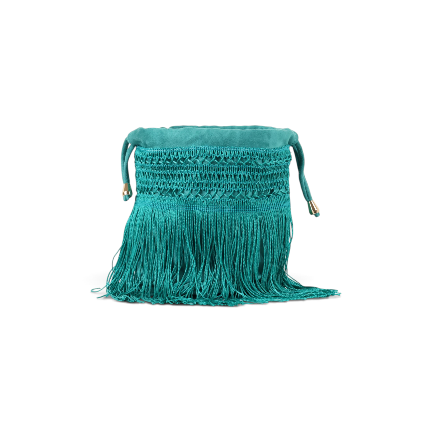 Bolsa de Mão Transversal Franja Tassel Verde