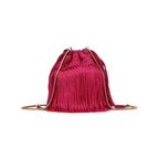 Bolsa de Mão Transversal Franja Tassel Fúcsia