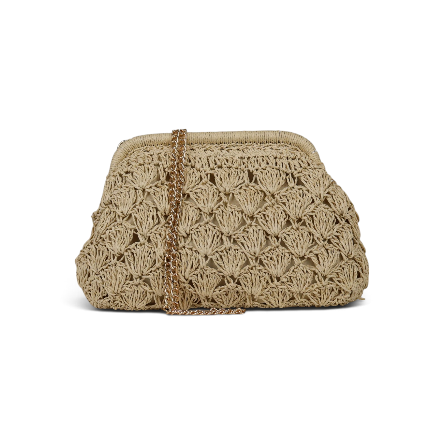 Bolsa Transversal Pouch Palha Bege