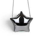 Bolsa Clutch Festa Estrela Prata Metalizada