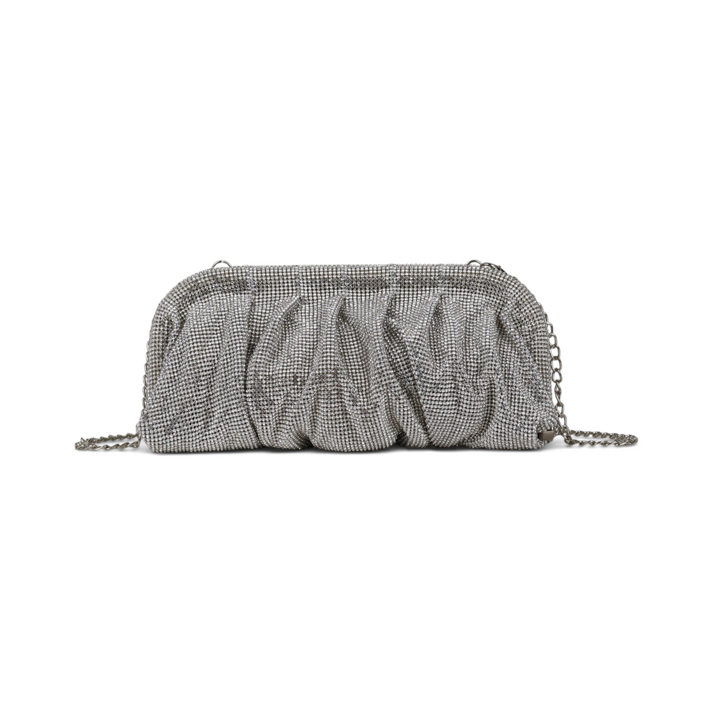 Bolsa Tranversal Pouch Strass Prata - ReUse