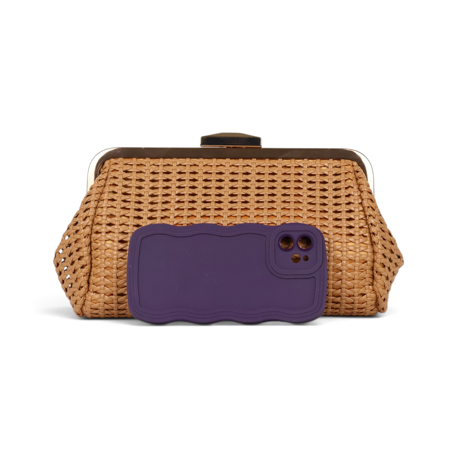 Bolsa Transversal Pouch Palha Bege Caramelo