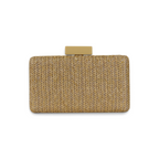 Bolsa de Festa Clutch Palha Bege