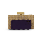 Bolsa de Festa Clutch Palha Bege