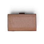 Bolsa de Festa Clutch Malha Metalizada Rosê Gold