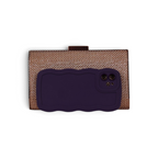 Bolsa de Festa Clutch Malha Metalizada Rosê Gold