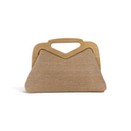 Bolsa de Mão Top Handle Palha Bege