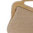 Bolsa de Mão Top Handle Palha Bege