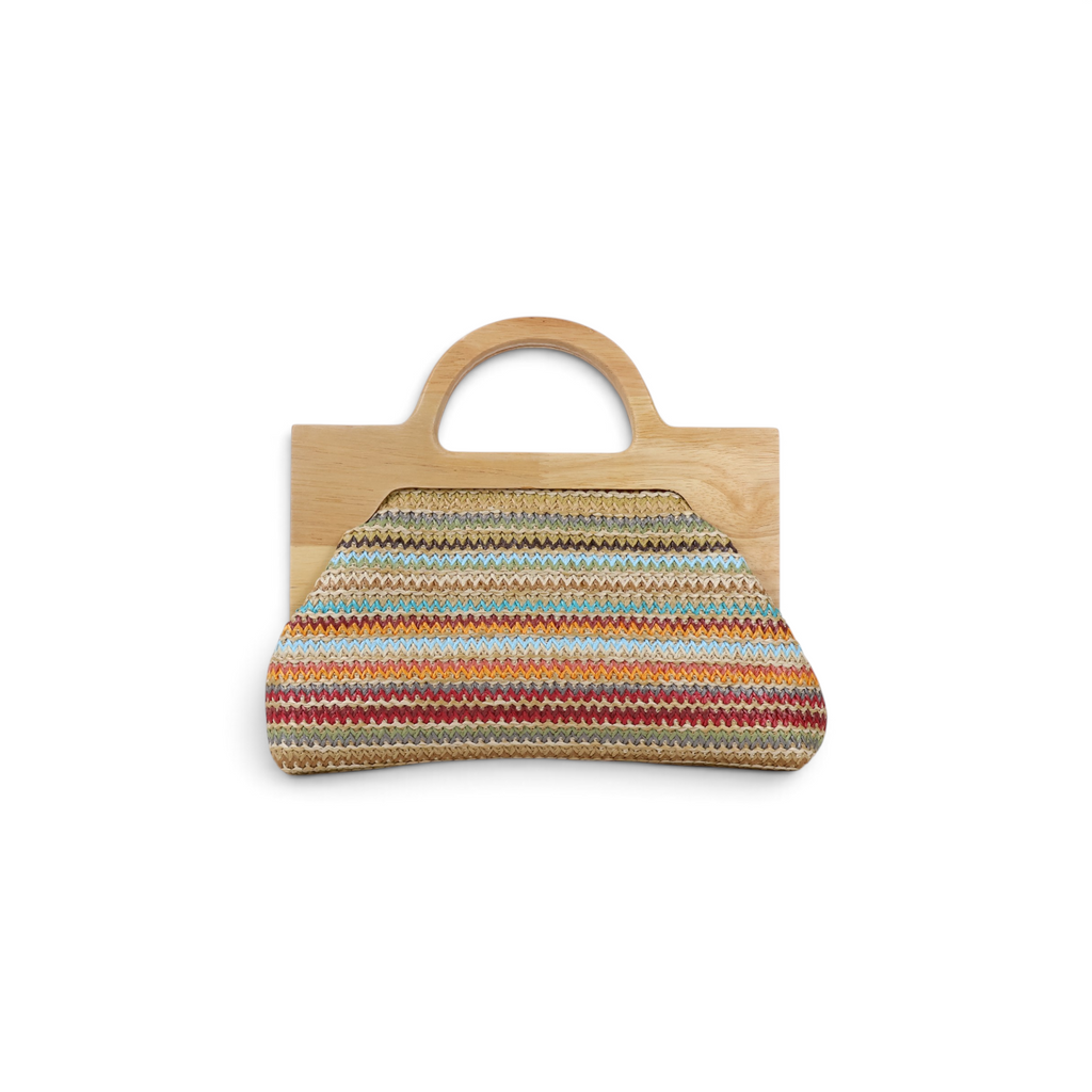 Bolsa de Mão Top Handle Palha Colorida - ReUse