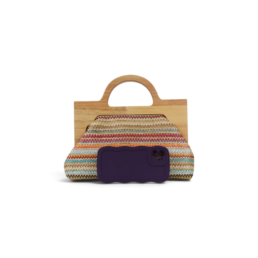 Bolsa de Mão Top Handle Palha Colorida - ReUse