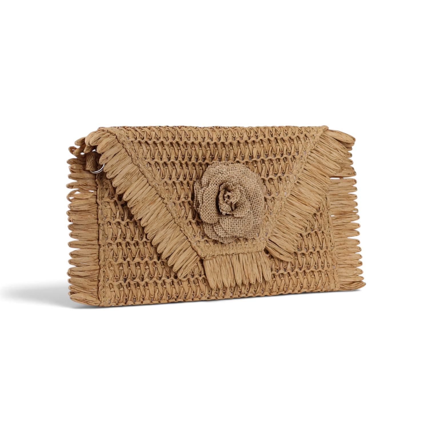 Bolsa Carteira Envelope Palha Bege