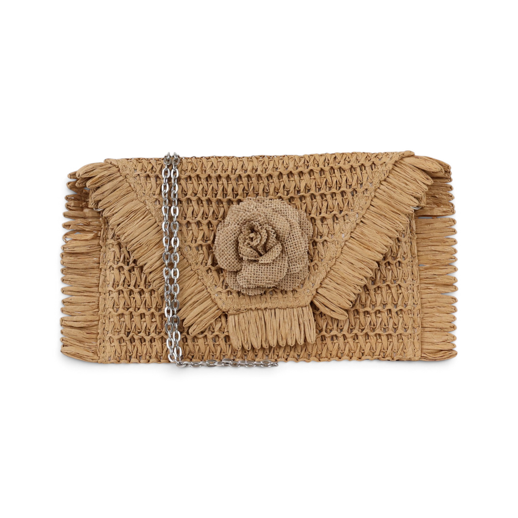 Bolsa Carteira Envelope Palha Bege