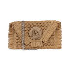 Bolsa Carteira Envelope Palha Bege