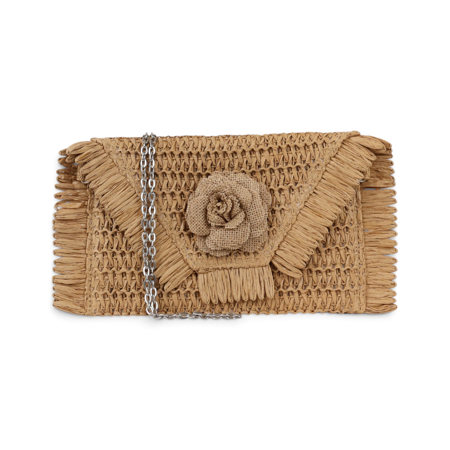 Bolsa Carteira Envelope Palha Bege