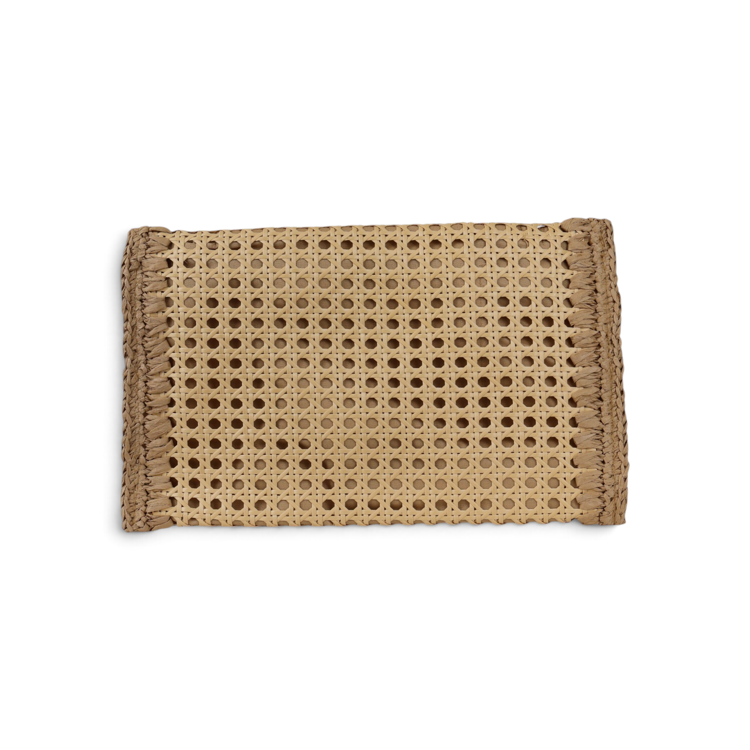 Bolsa Carteira Envelope Palha da Índia Bege