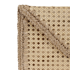 Bolsa Carteira Envelope Palha da Índia Bege