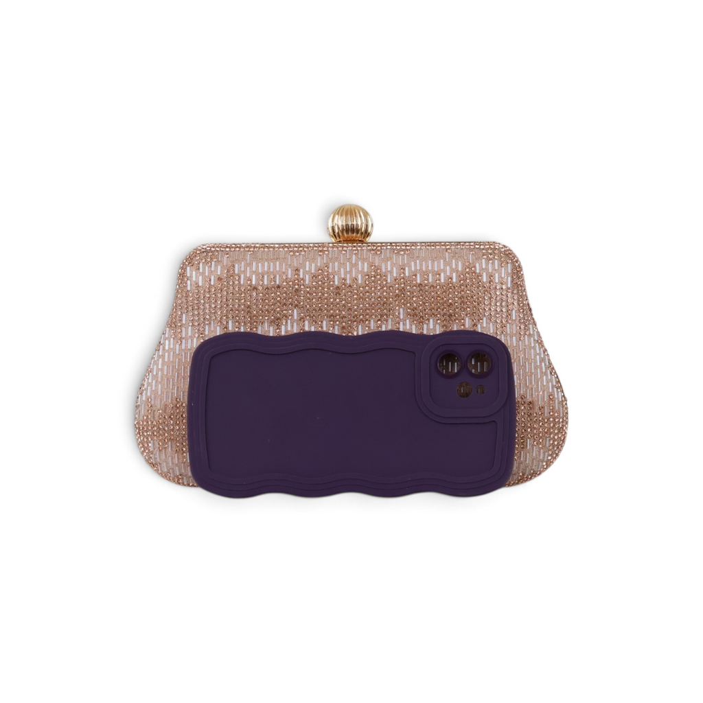 Bolsa Festa Clutch Vidrilhos Rosê