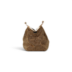 Bolsa Tranversal de Mão Pouch Strass Dourada