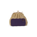 Bolsa Tranversal de Mão Pouch Strass Dourada Claro