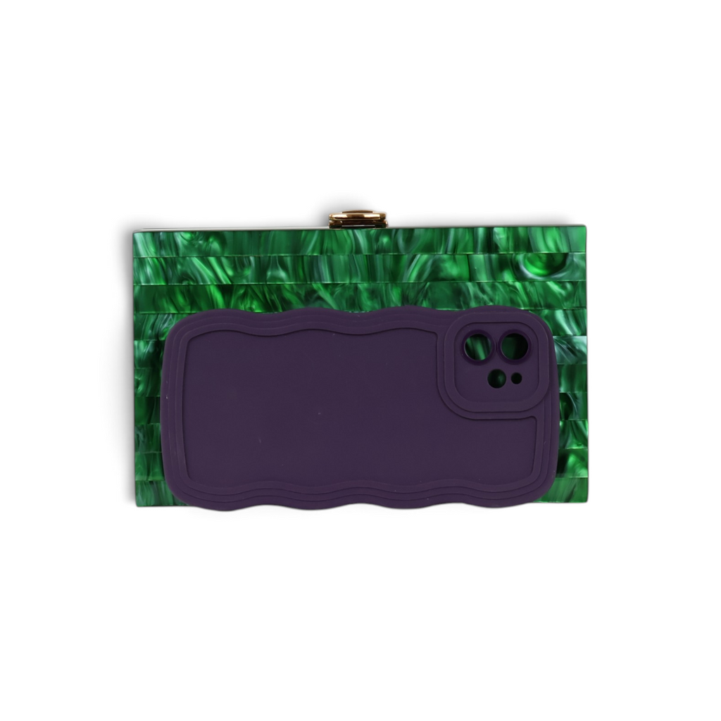 Bolsa de Festa Clutch Acrílico Verde
