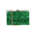 Bolsa de Festa Clutch Acrílico Verde