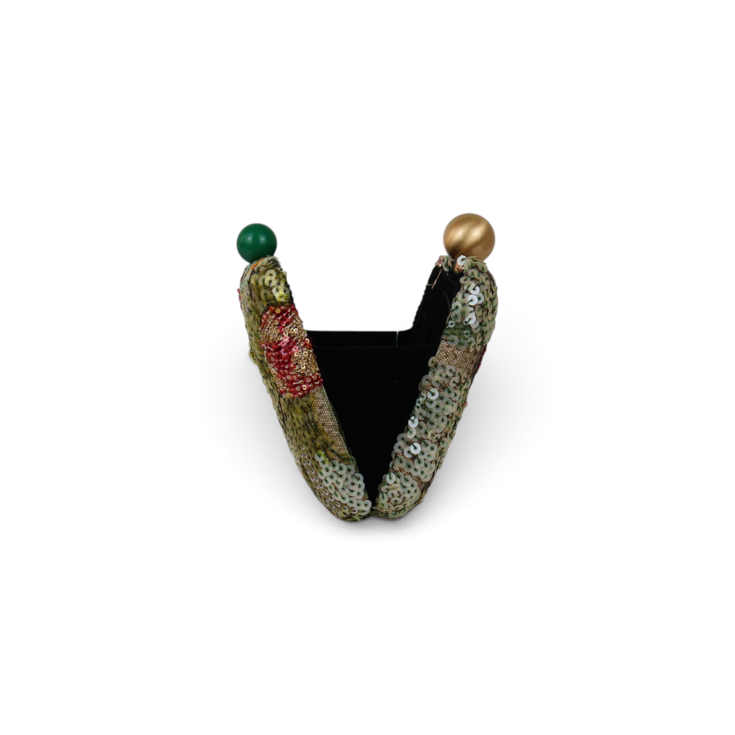 Bolsa Clutch Festa Bordada Flores Verde