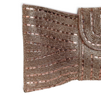 Bolsa Carteira Envelope Strass Rosê Gold