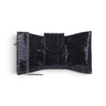 Bolsa Carteira Envelope Strass Preta