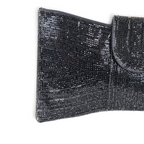 Bolsa Carteira Envelope Strass Preta