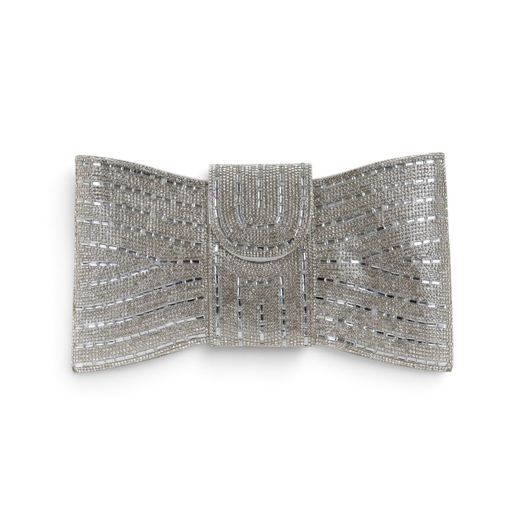 Bolsa Carteira Envelope Strass Prata