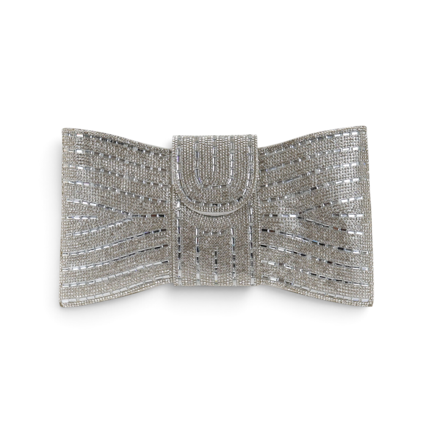 Bolsa Carteira Envelope Strass Prata