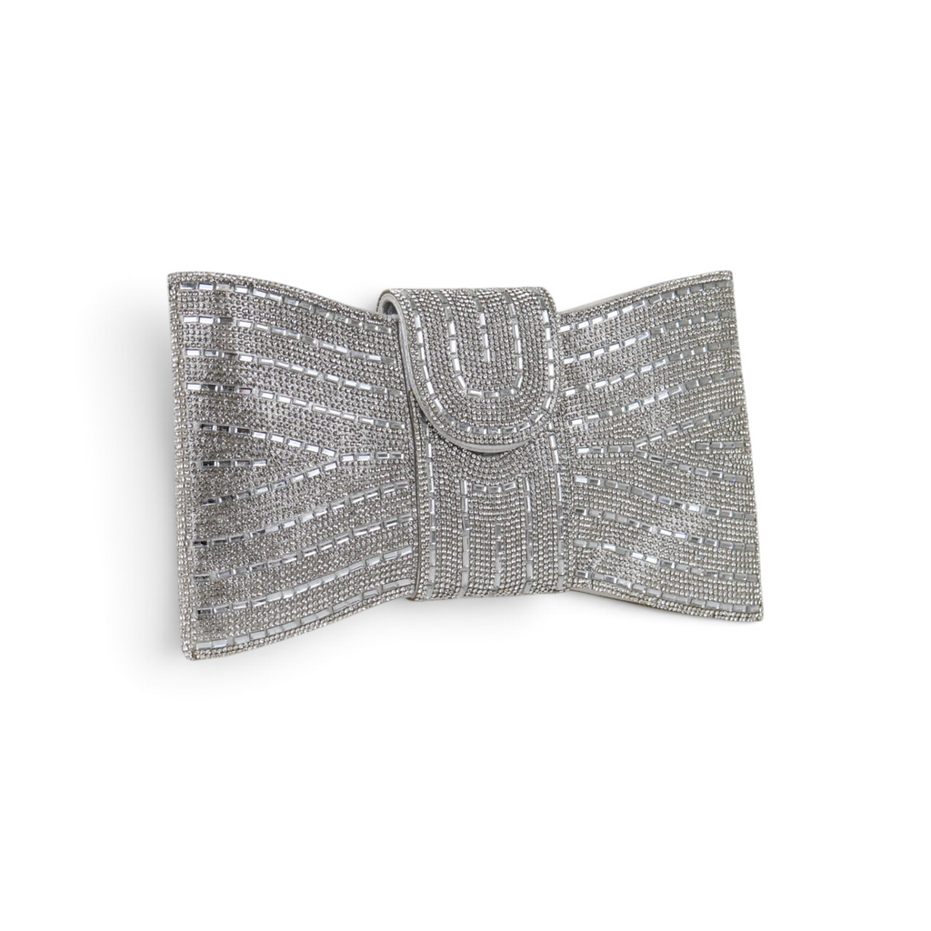 Bolsa Carteira Envelope Strass Prata