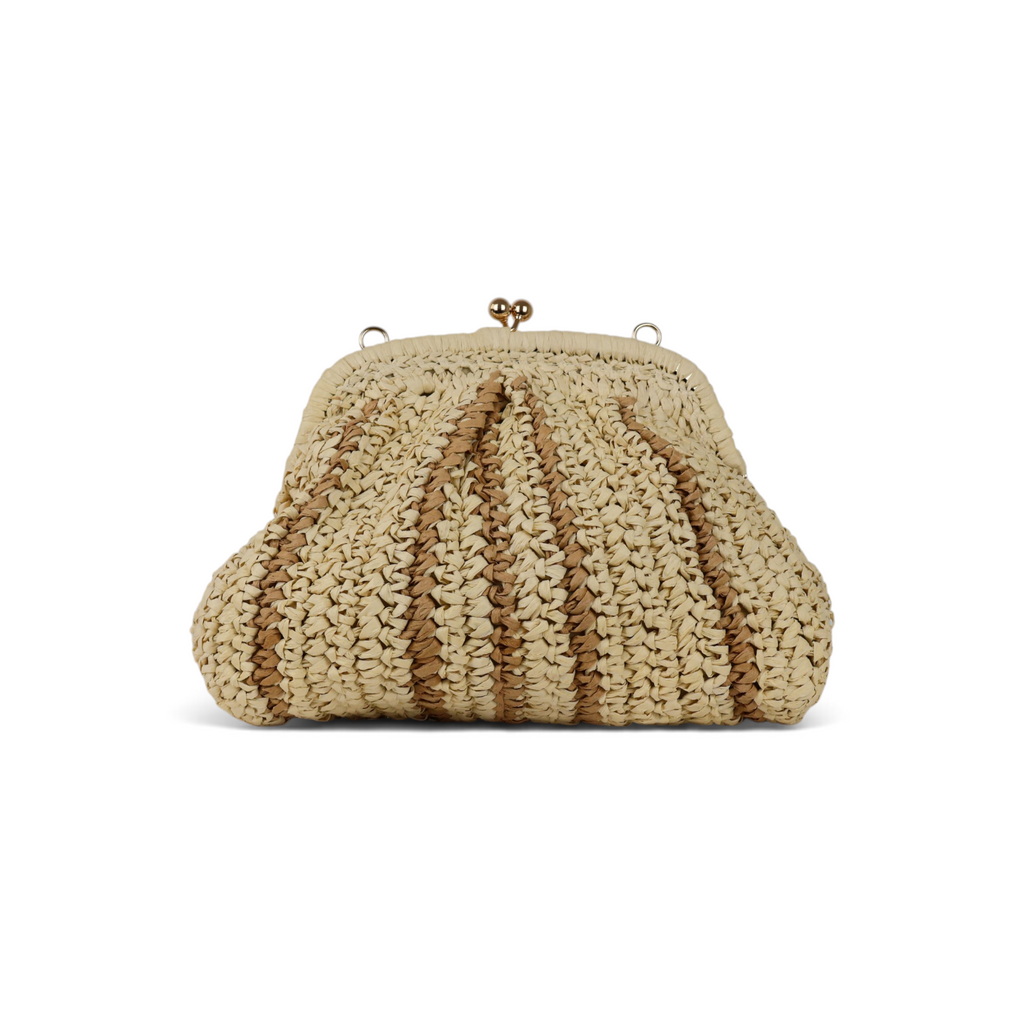 Bolsa Transversal Pouch Palha Bege